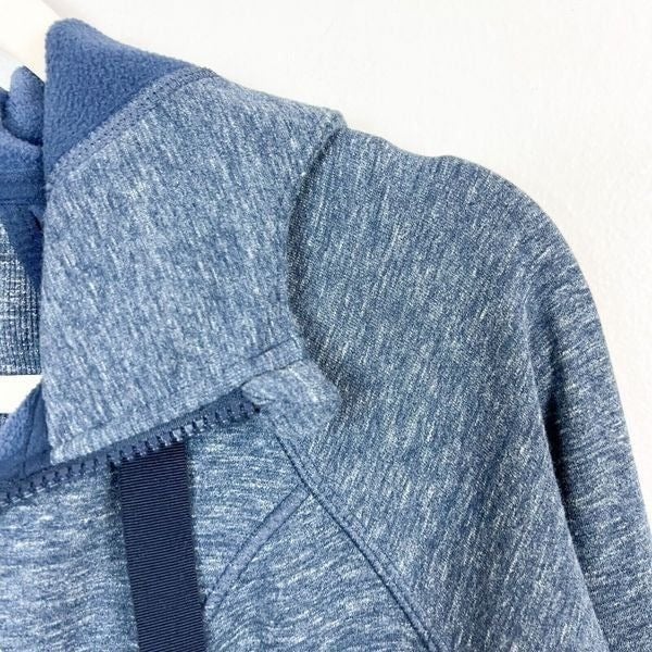 Nice ATHLETA Blue Long Zip Up Hooded Sweatshirt with Thumbholes Size Small lQ8ETeKMl US Outlet