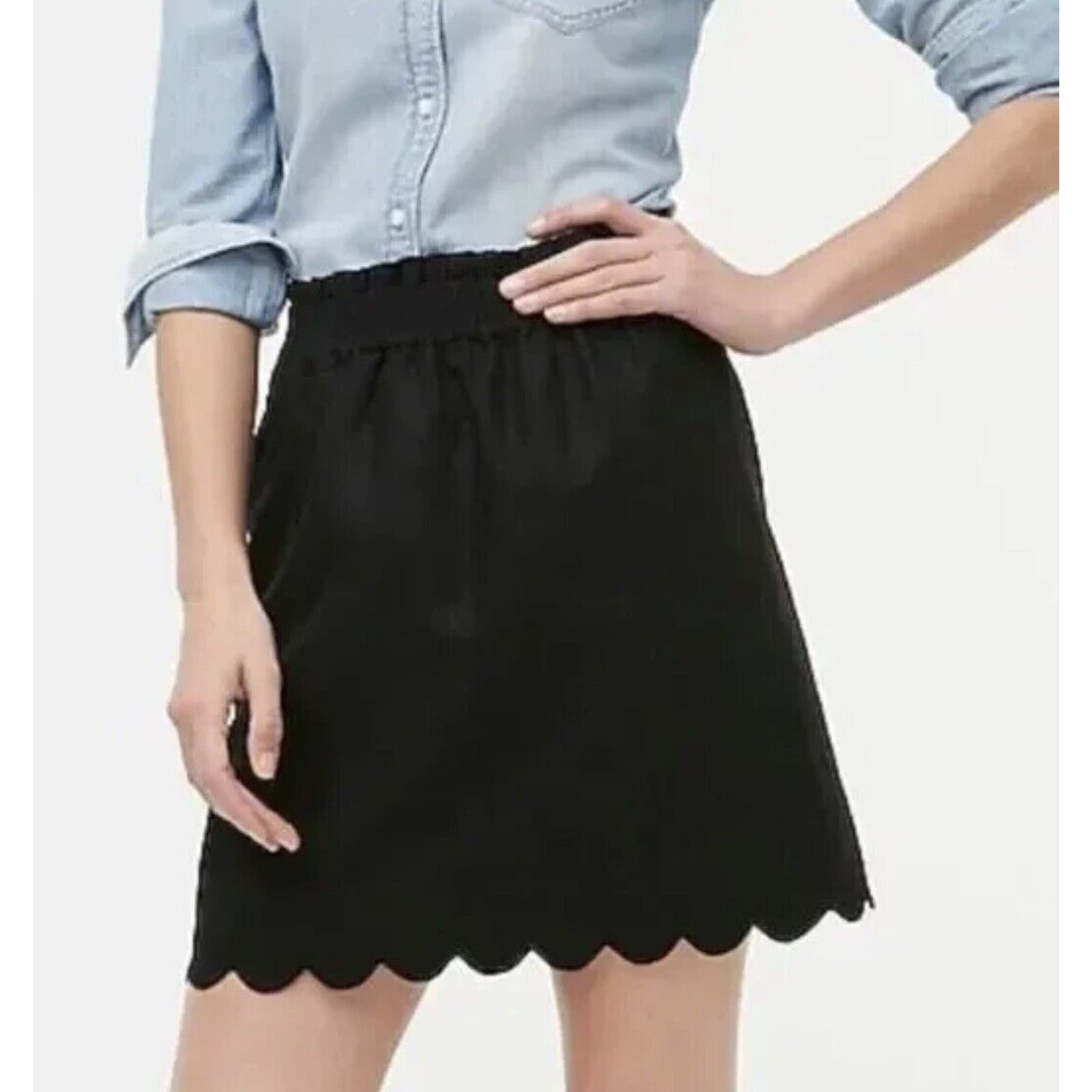 large discount J. Crew Linen Blend Skirt, Black, Size 6