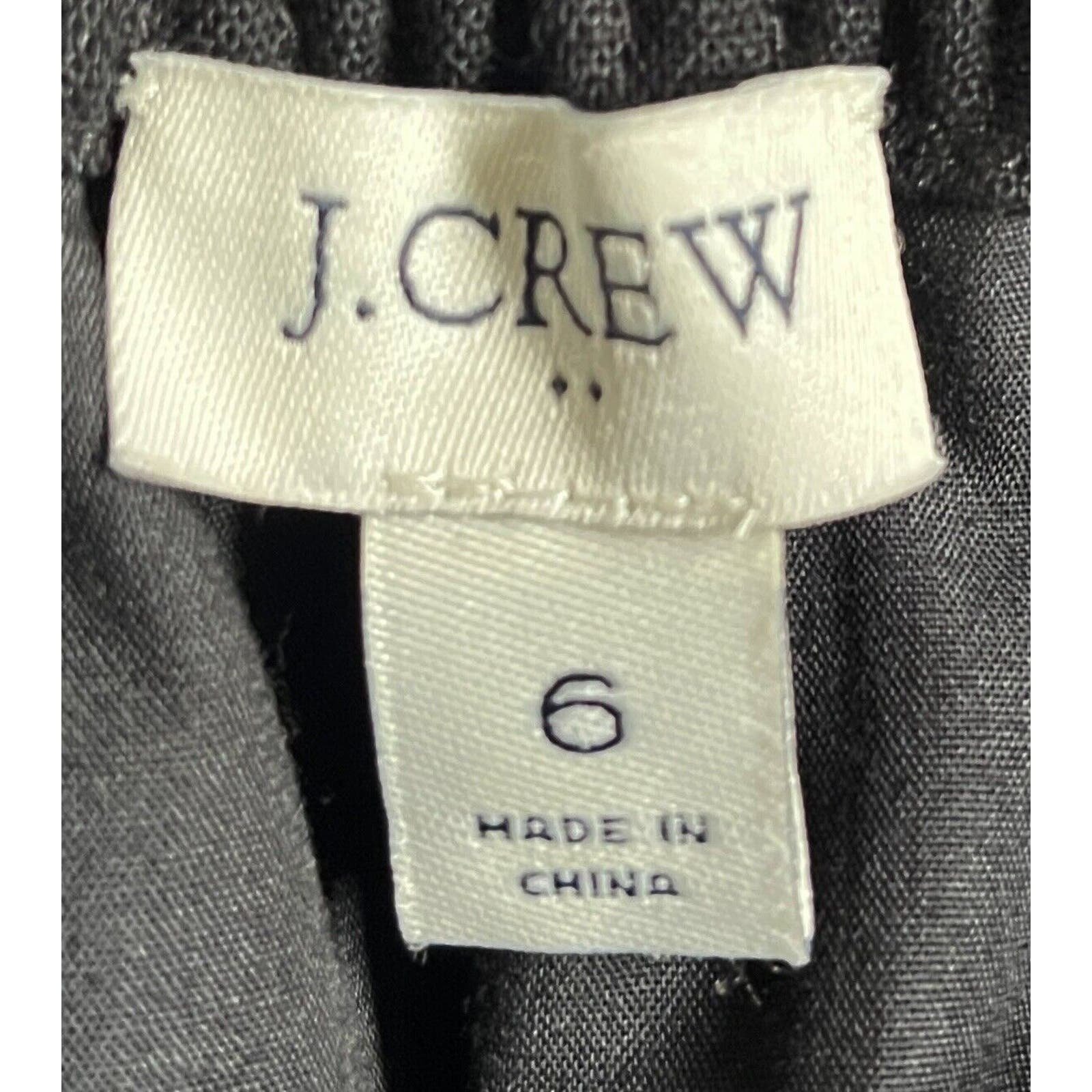 large discount J. Crew Linen Blend Skirt, Black, Size 6, Scalloped Edge, Lined, EUC PME4gHdtw for sale