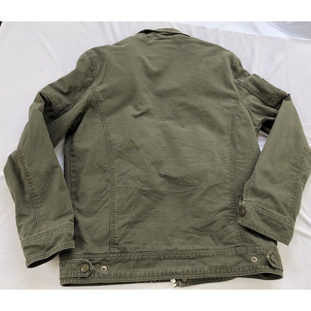 Simple Wenven Jacket Mens Small Military Khaki Green Casual Cotton Pockets Krwgfdlnj Novel 