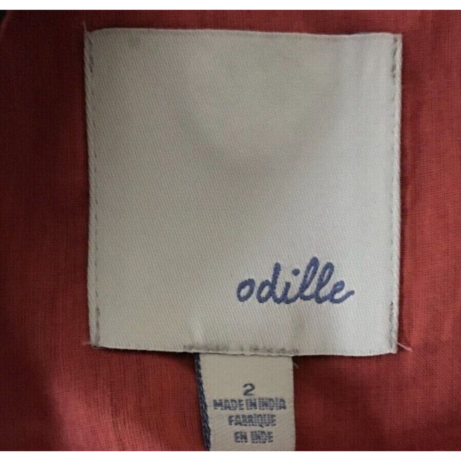 Latest  Anthropologie Odille Women´s Linen Top Size 2 Navy Blue Beaded Circle V-Back PQL8XHpwN US Sale