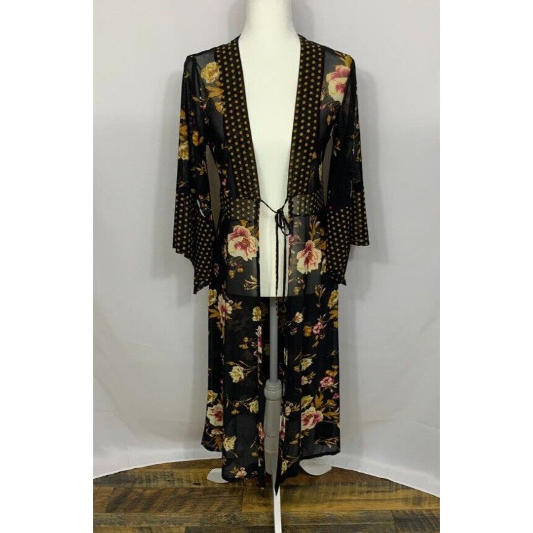 good price Ember Kimono Womens Small black floral jVyMy6dfJ Wholesale