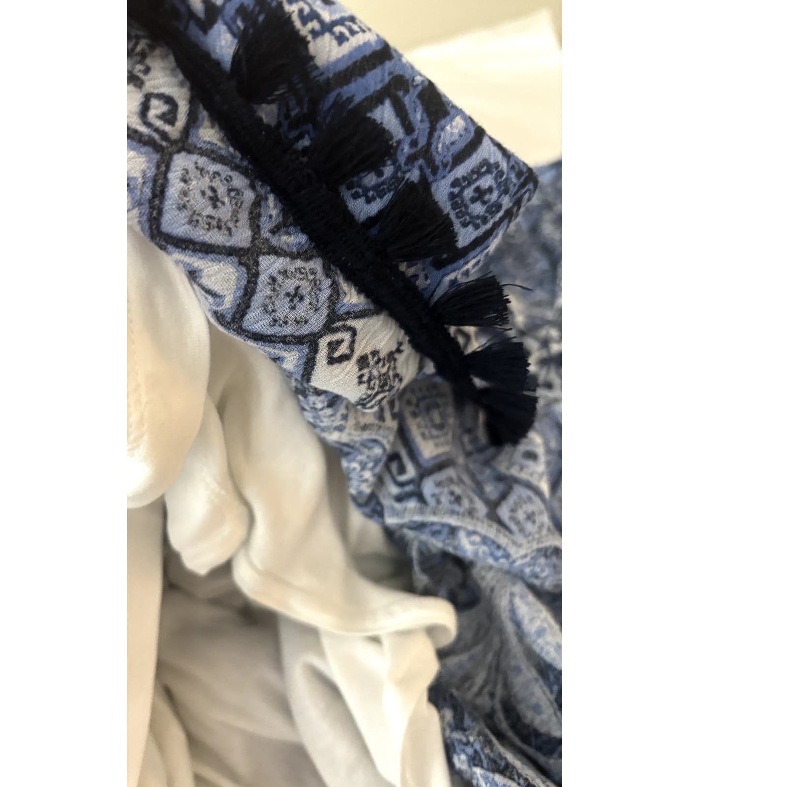 Latest  J Jill  Petite Blue Floral Tassel Fringe Boho Maxi Skirt Size Medium(PM) mpnwUrxEQ online store