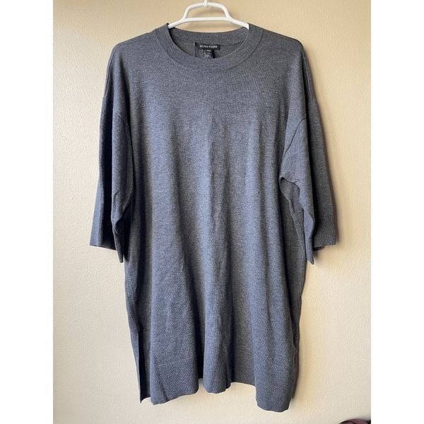 high discount Eileen Fisher 1/2 Sleeve Oversized Grey T
