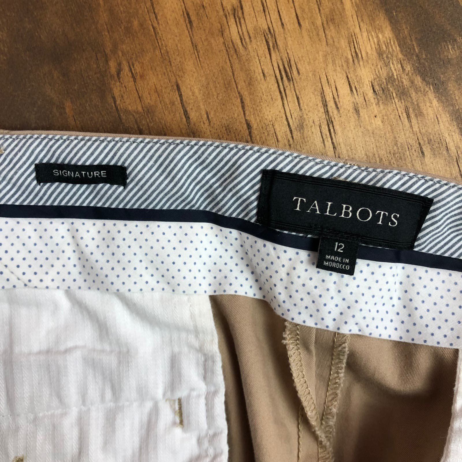 Classic Talbots Womens Pants Tan Chino Capris Signature Workwear Minimalist Stretch 12 OeuKP0Td3 for sale