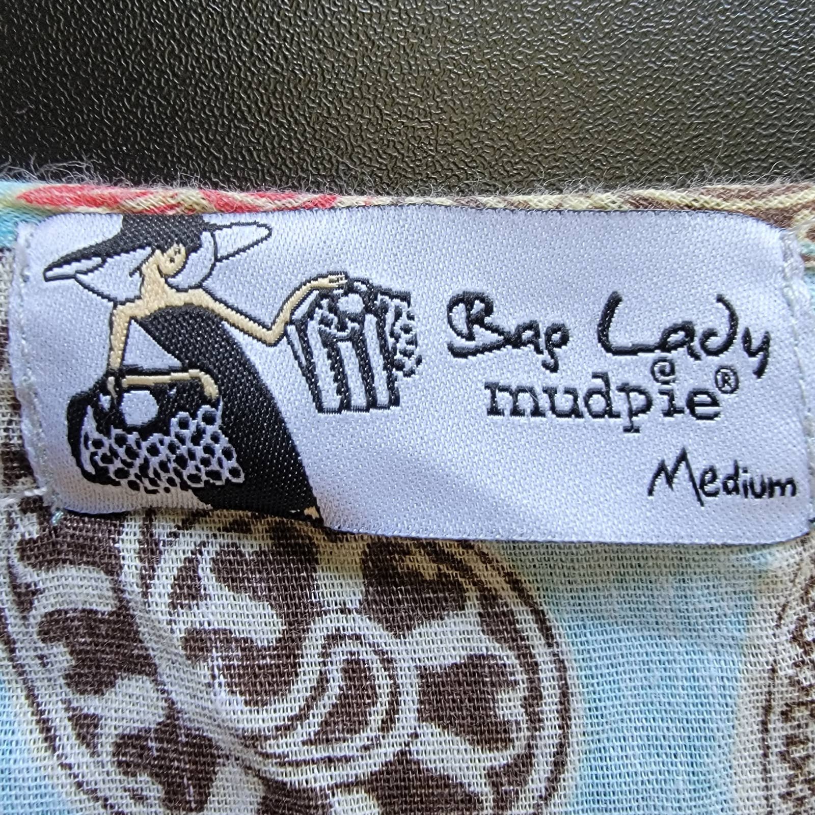 High quality Bag Lady Mud Pie Floral Paisley Boho 100% Linen Beach Cover Up Women´s Medium m1GoDfh5F Cheap