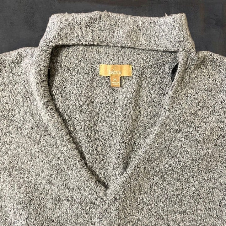 Simple Takara Pullover Gray Sweater Women´s Size M Open Neck Flare Sleeves Very Soft OJmLCxSZ4 Low Price