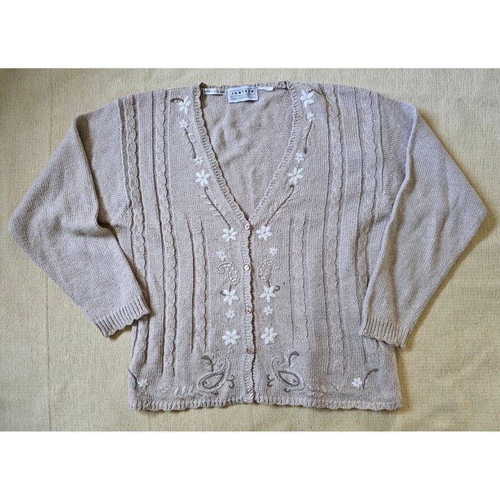 Buy Vintage Hand Embroidered Jantzen Classics Floral Cardigan Sweater Ppqz0CFxB Hot Sale