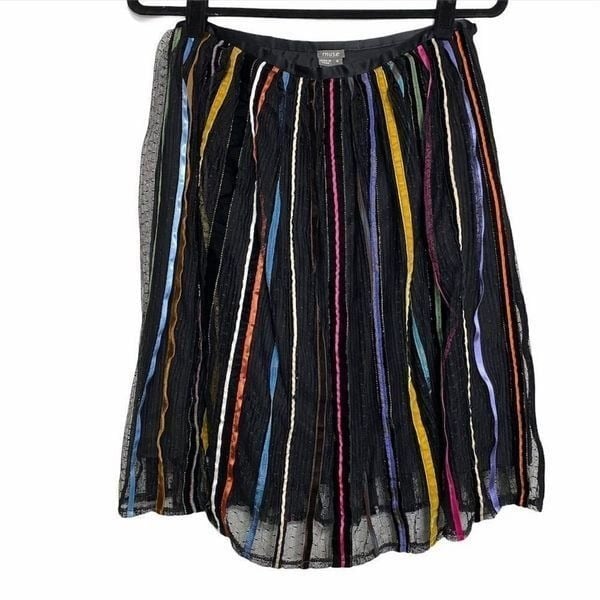Gorgeous Muse Black Multicolor Layered Art to Wear Skirt MPFvW6e9b Online Shop