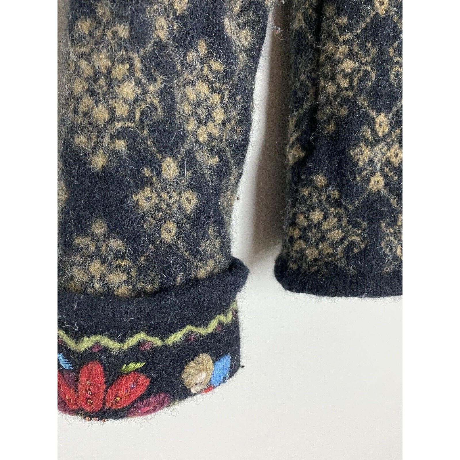 Affordable Icelandic Design Womens Full Zip Wool Embroidered Cardigan Sweater Size S/M VTG ozvcQvapb online store