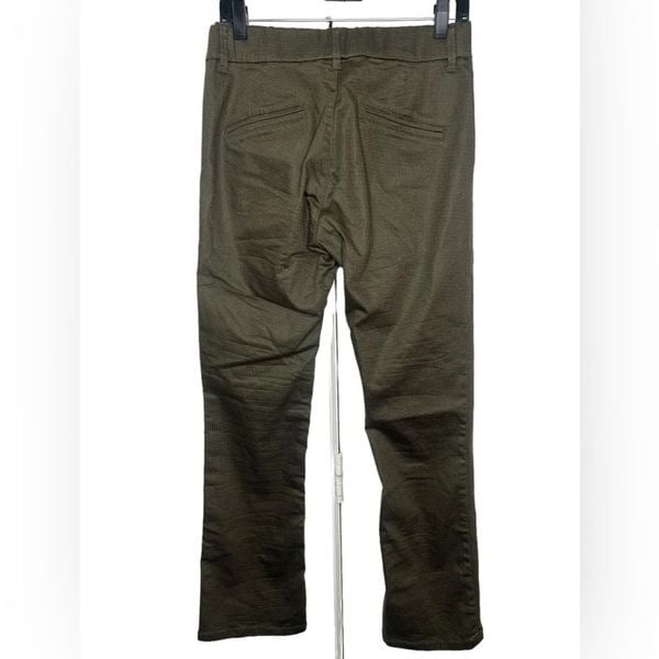 Stylish Bevy Flog Moss Green Check Pattern Nansi Flare Style Pull On Pants Size 29 lcLn5BjpH New Style