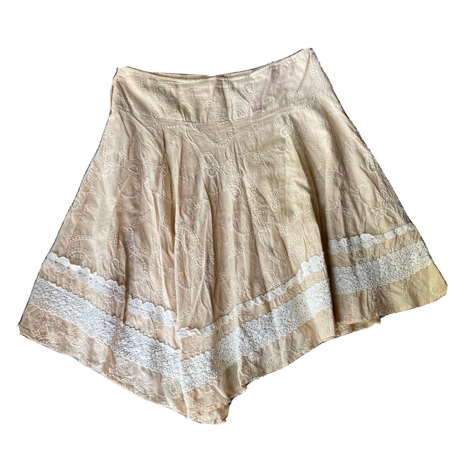 big discount Miss Me Vintage Embroidered Skirt Boho Retro Knee Length Flowy Asymmetrical Fun owpP9mpvB just buy it