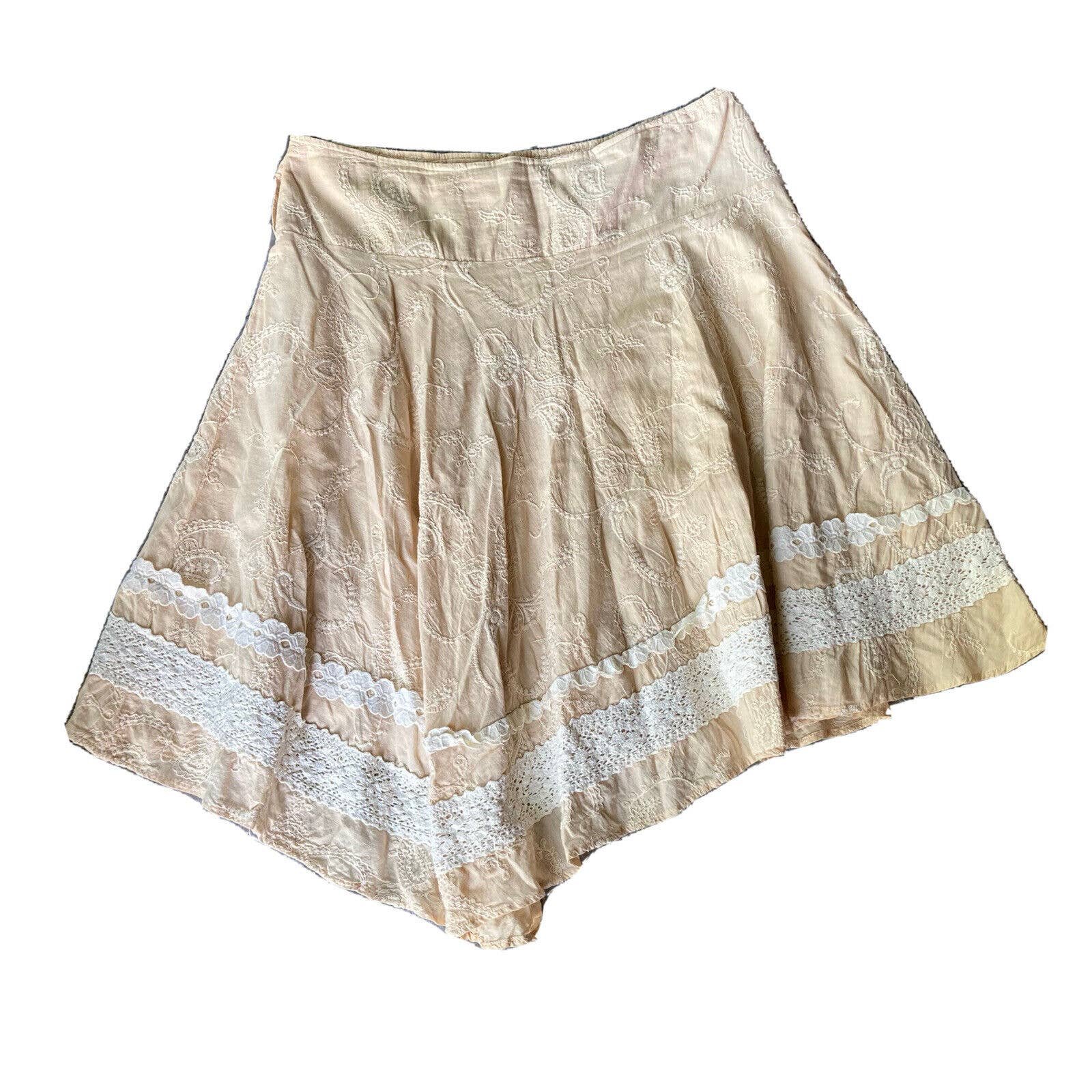 big discount Miss Me Vintage Embroidered Skirt Boho Retro Knee Length Flowy Asymmetrical Fun owpP9mpvB just buy it