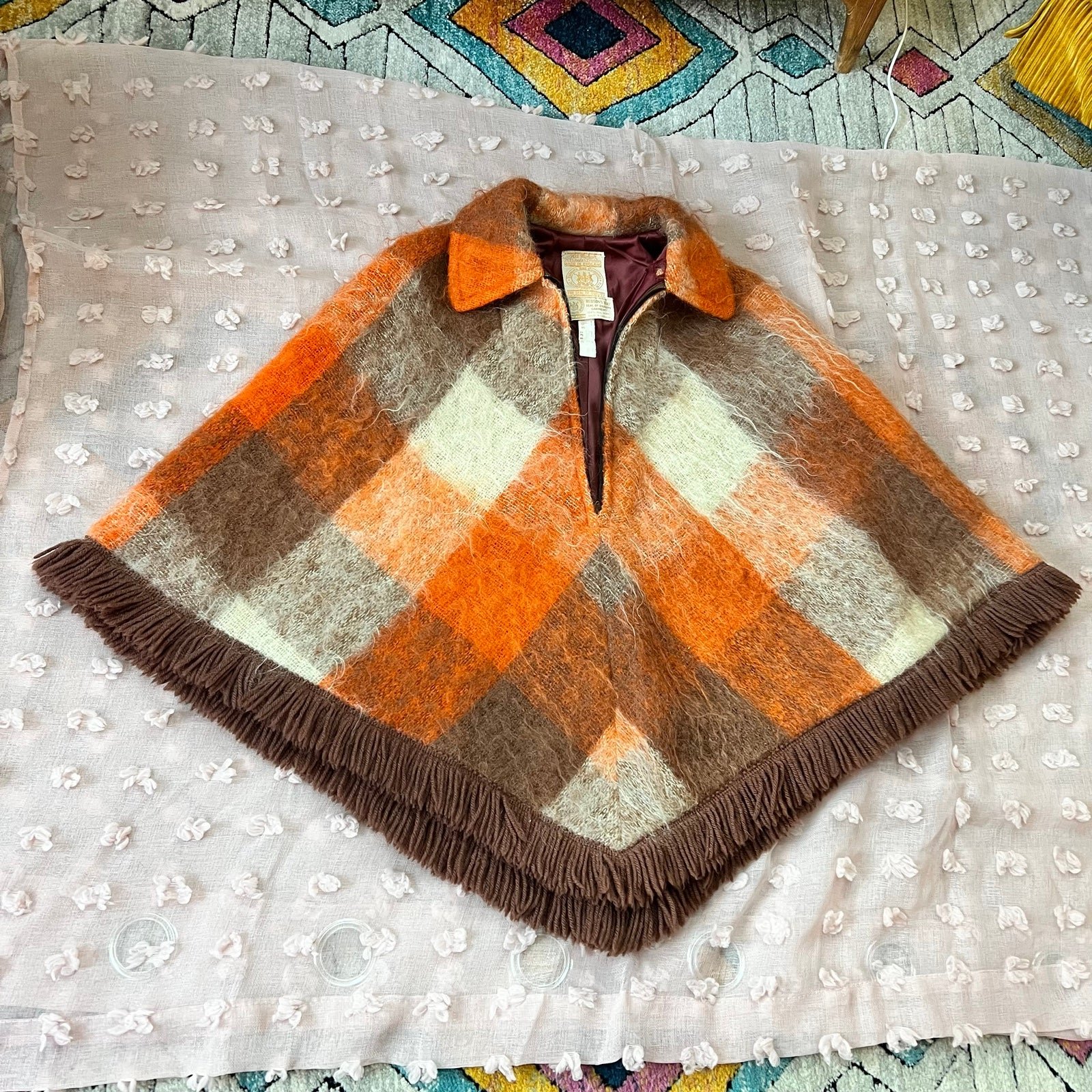 Popular Hudson Bay vintage mohair poncho/ cape 1970s p8nCtXwOy New Style