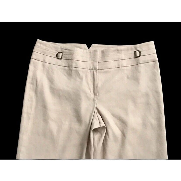 Factory Direct  CLASSIQUES ENTIER Womens Size 8 Cropped Capri Beige Tan Linen Blend Cuffed Pants fP5Yg0YgE just buy it