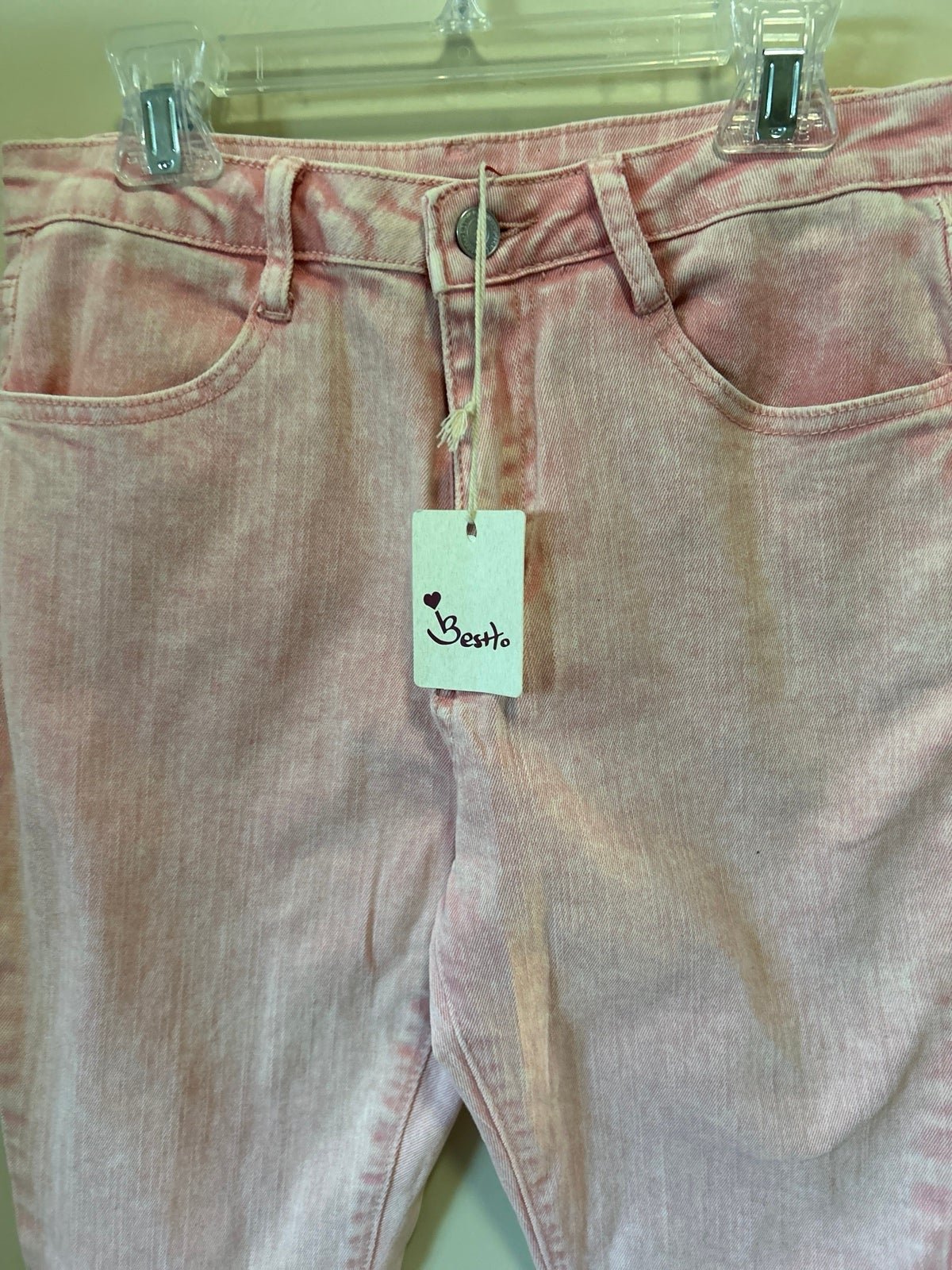 large selection Pink Rose flare Jeans NWT medium bell bottom frayed LSampnbgn New Style