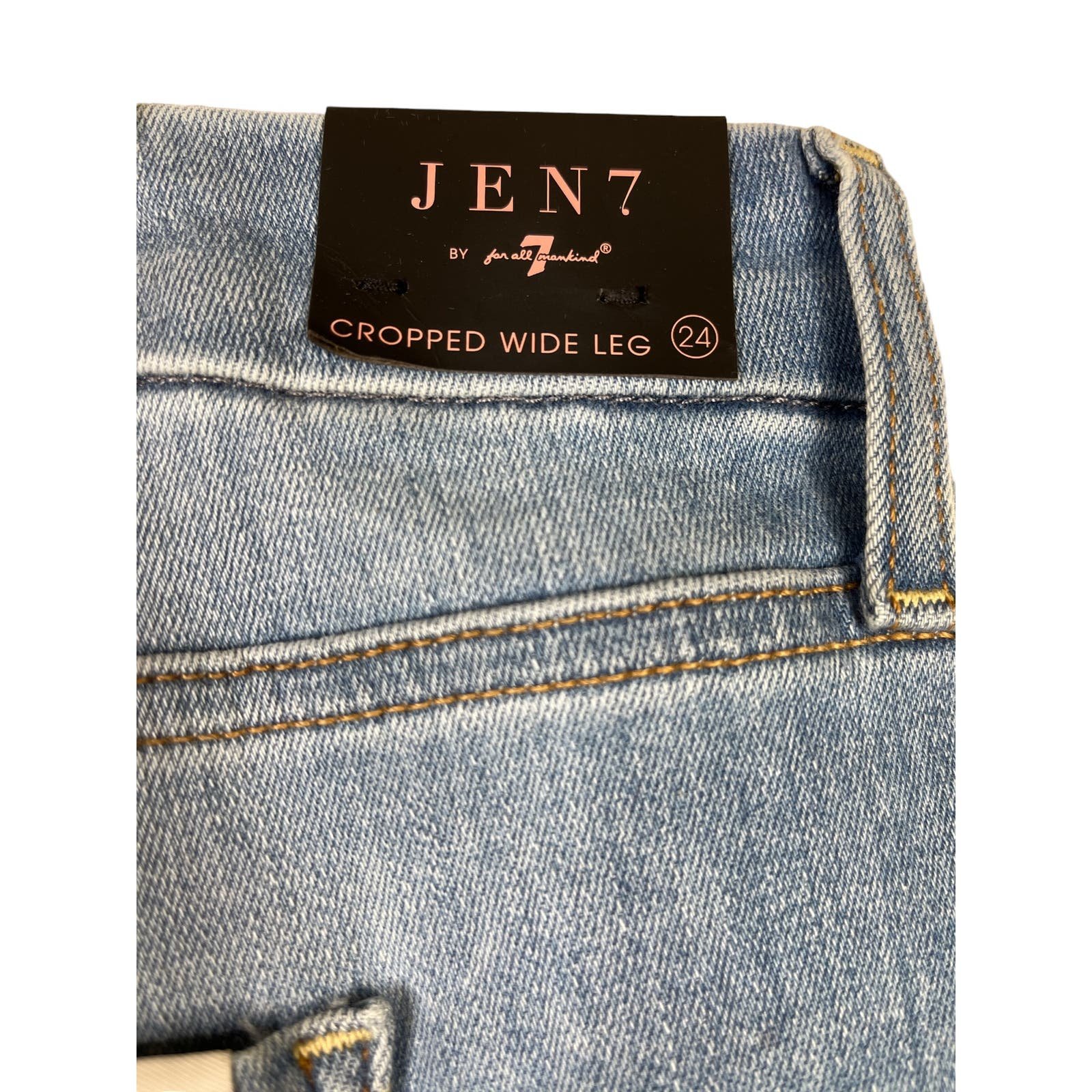 floor price Jen 7 By 7 For All Mankind Cropped Wide Leg Denim Jeans 24 k7C1M70BY Outlet Store
