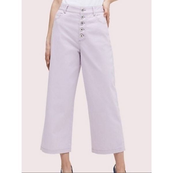 the Lowest price Kate Spade High Rise Wide Leg Pants Womens 24 Button Fly Lilac Purple nRM5e4XmS Hot Sale