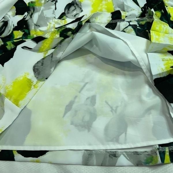 Amazing Worthington Black White Neon Yellow Pop Art Rose Skirt oE4p5AIN8 Factory Price