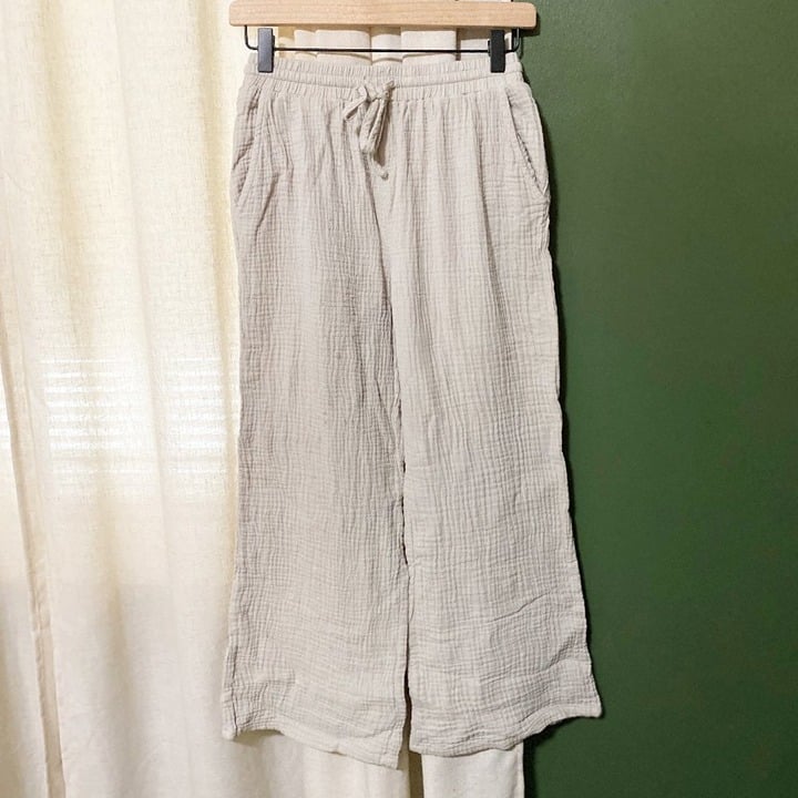 save up to 70% Sincerely Jules Cotton Beige Wide Leg Pa