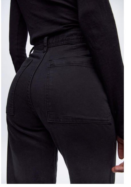Special offer  ZARA marine straight high rise black jeans OlbbfA4CW on sale