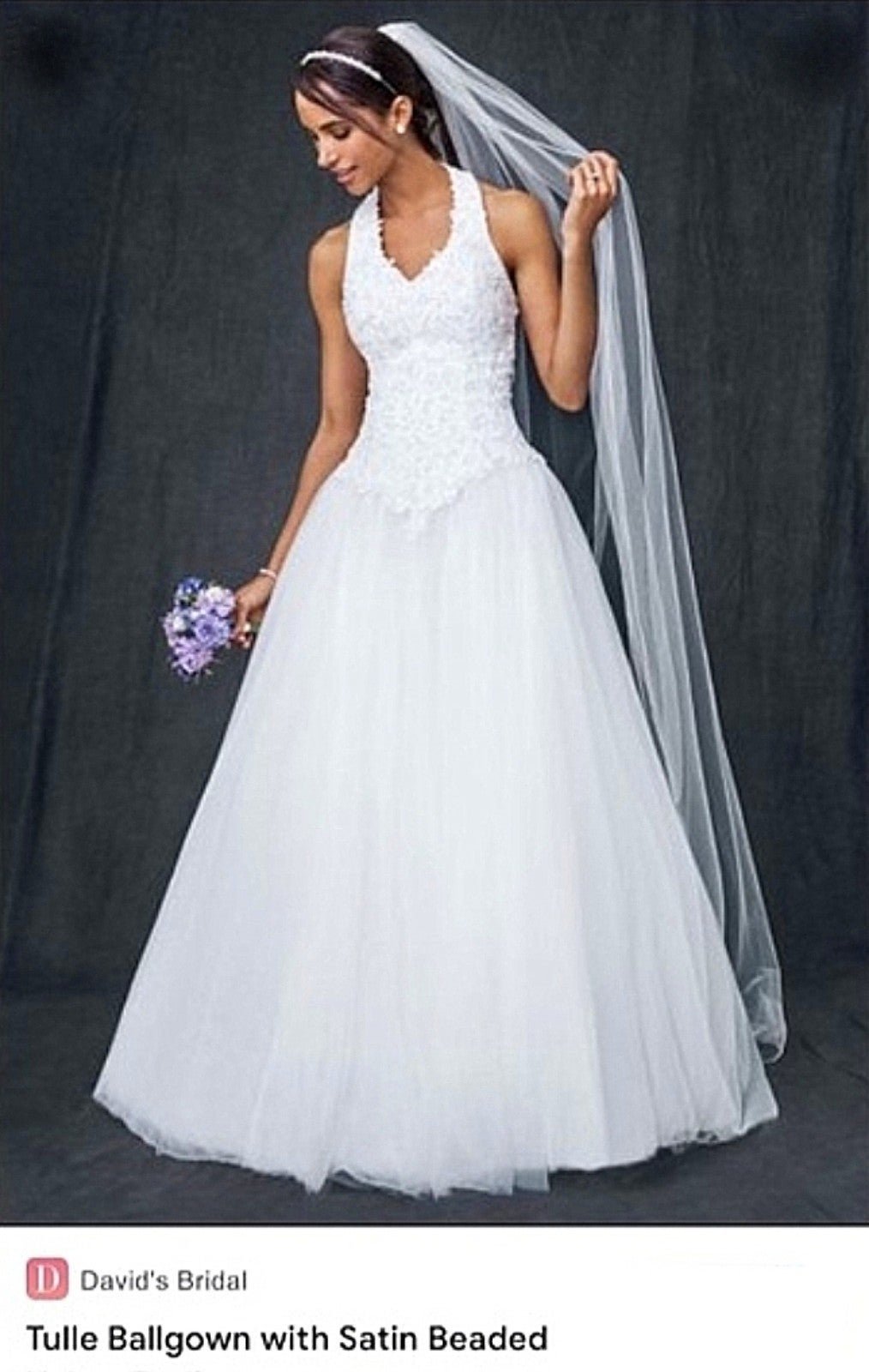 large discount David´s Bridal White Satin Wedding 