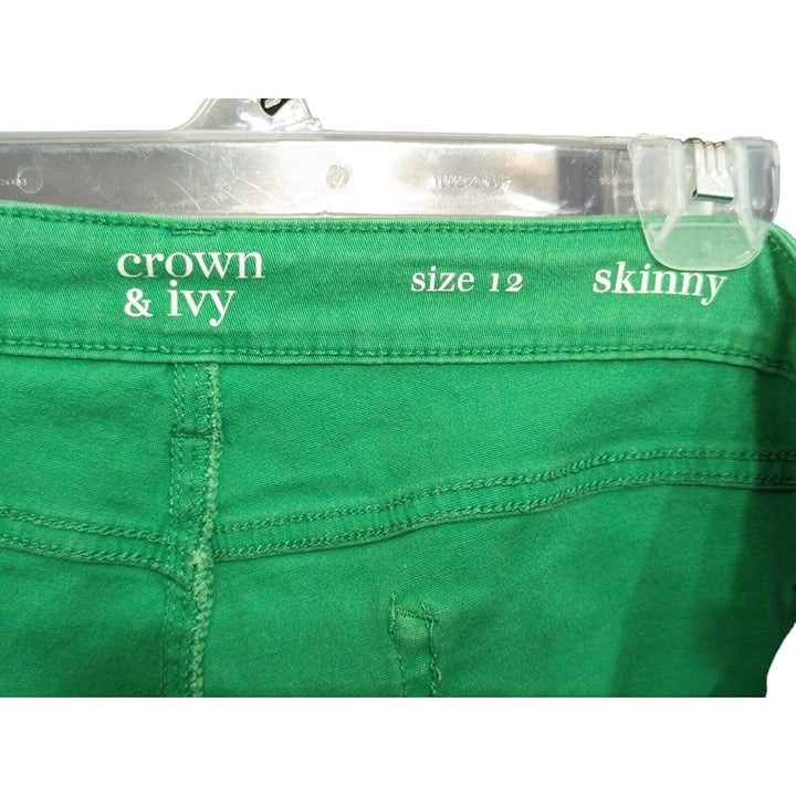 where to buy  Crown & Ivy Womens Ankle Length Green Stretch Jeans Size 12 Skinny (35x27) mXiRoyrWt Low Price