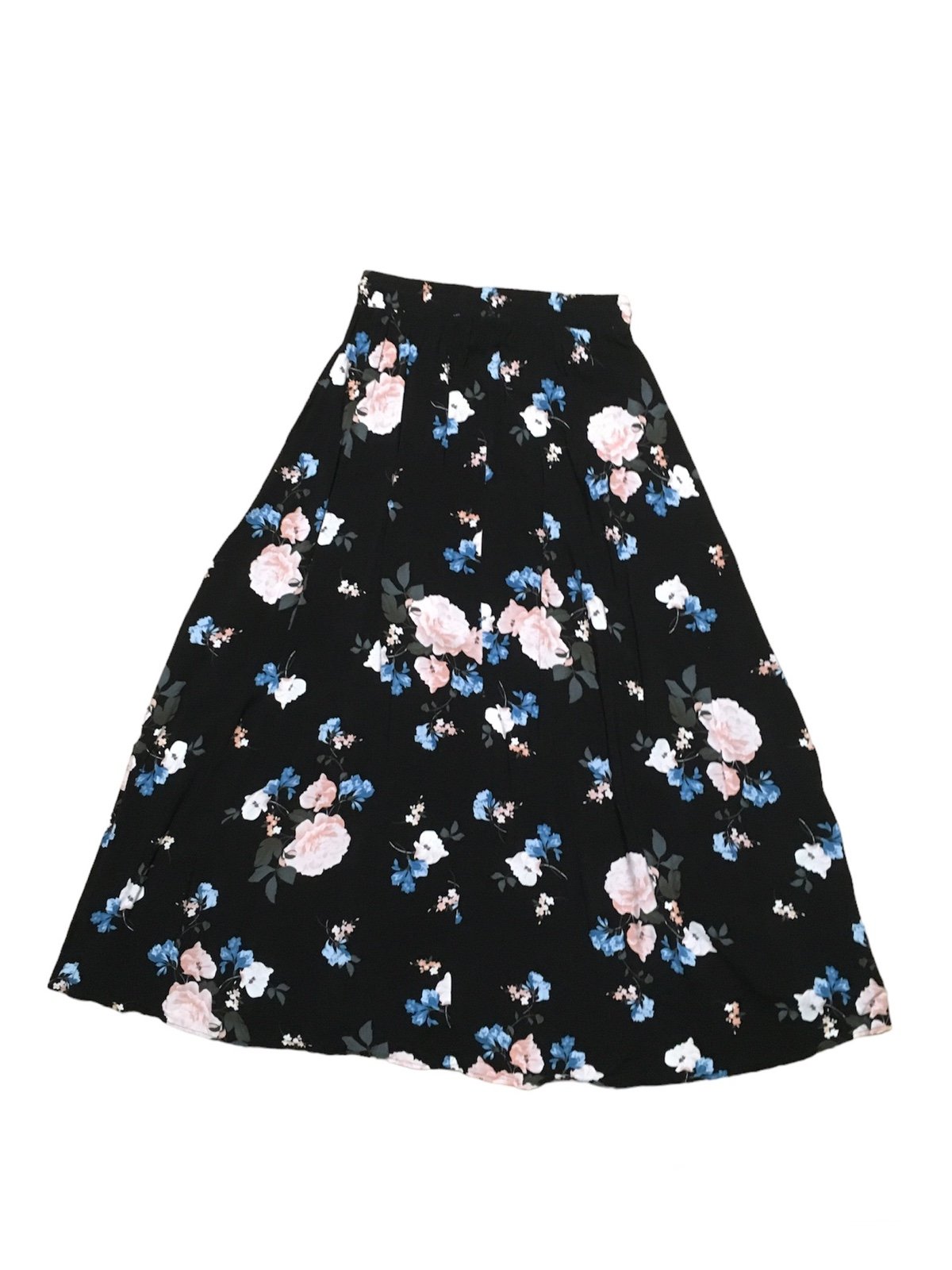 The Best Seller Torrid Maxi Challis Skirt Floral Black Front Slits Stretchy Waist Casual mIEgJF7Ia Cheap