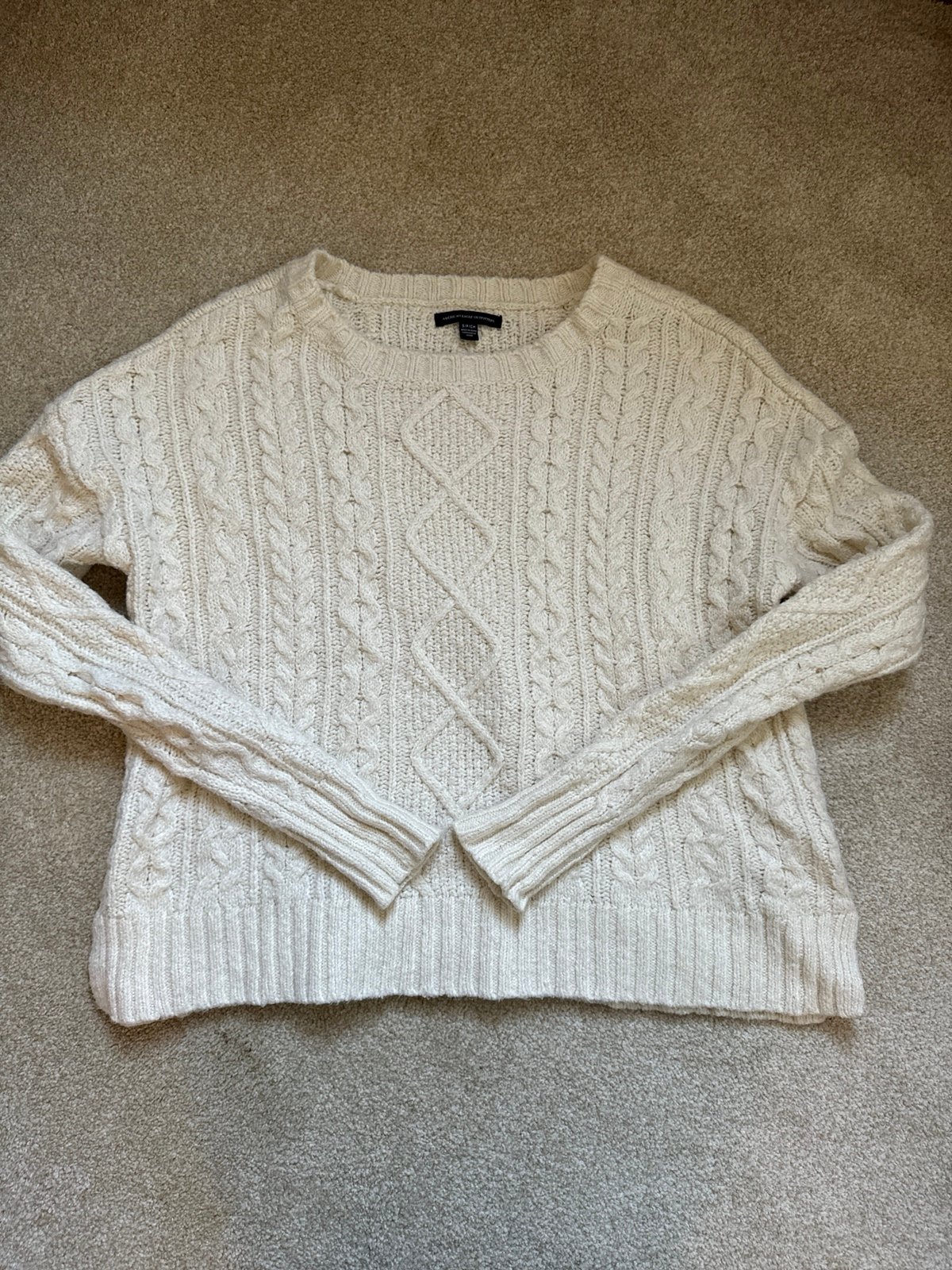 Fashion American Eagle Cable Knit Sweater Small hQNgaVd