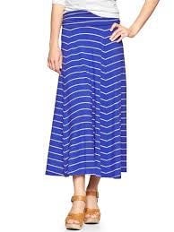 Fashion NWT GAP Blue striped foldover maxi skirt k7PFp0