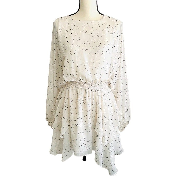 Custom Storia Women´s White Ruffle Smocked Dress S