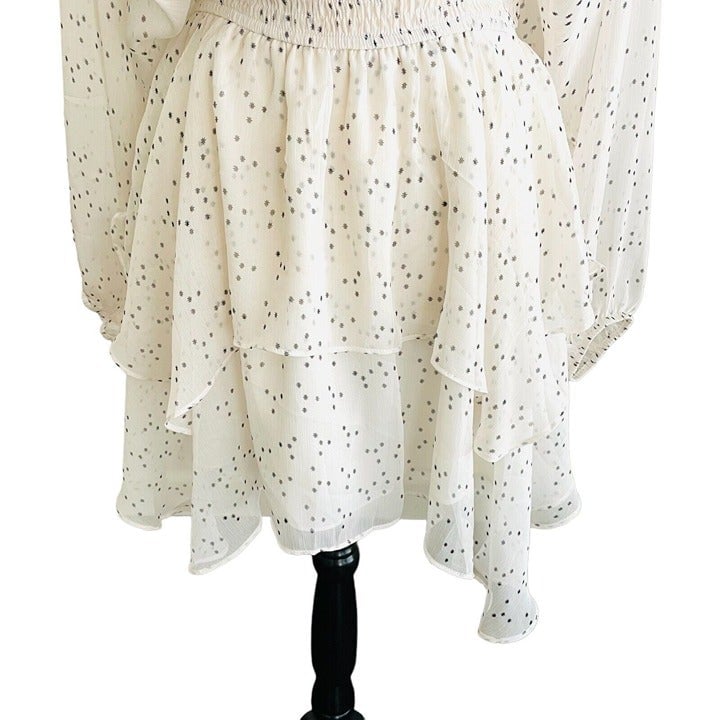 Custom Storia Women´s White Ruffle Smocked Dress Size Small Open Back oDADomavF Discount