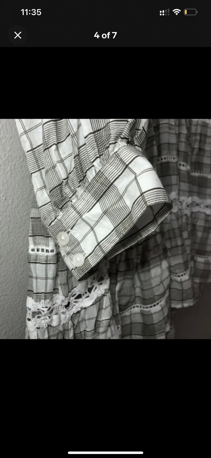 Simple Free People Time Out Plaid Lace Babydoll Tunic Tiered Ivory Plaid Cotton HYkaNsEQr US Outlet