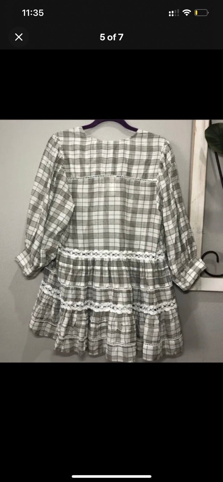 Simple Free People Time Out Plaid Lace Babydoll Tunic Tiered Ivory Plaid Cotton HYkaNsEQr US Outlet