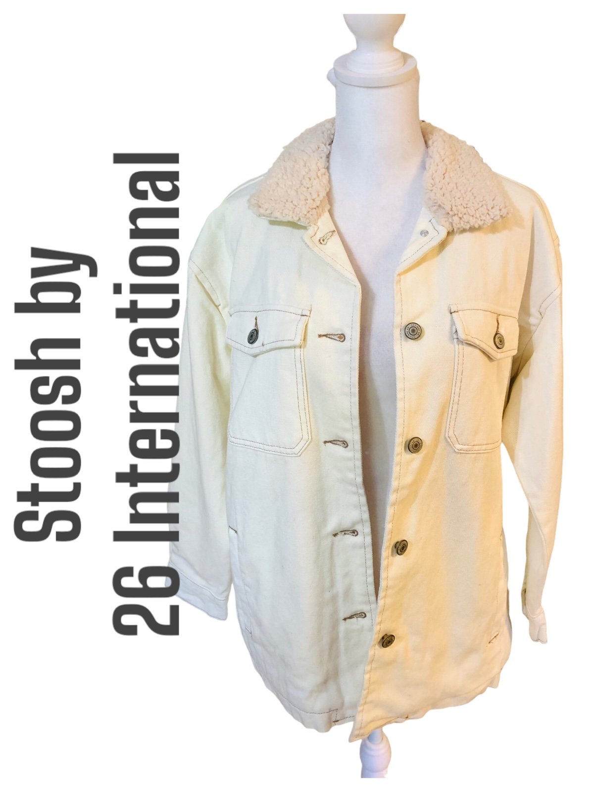 Special offer  NWT Sz S Stoosh Vintage Denim Jacket by 26 International LSl93gPjk Great