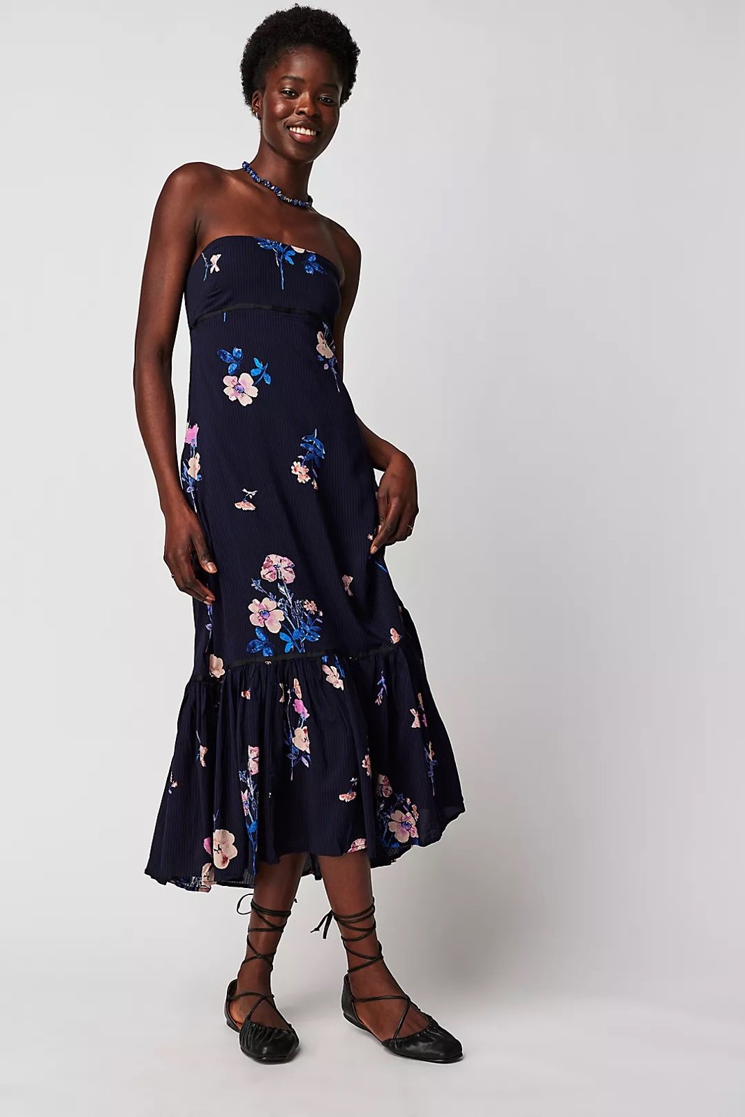 cheapest place to buy  Free People Navy Rosie Posie Mid