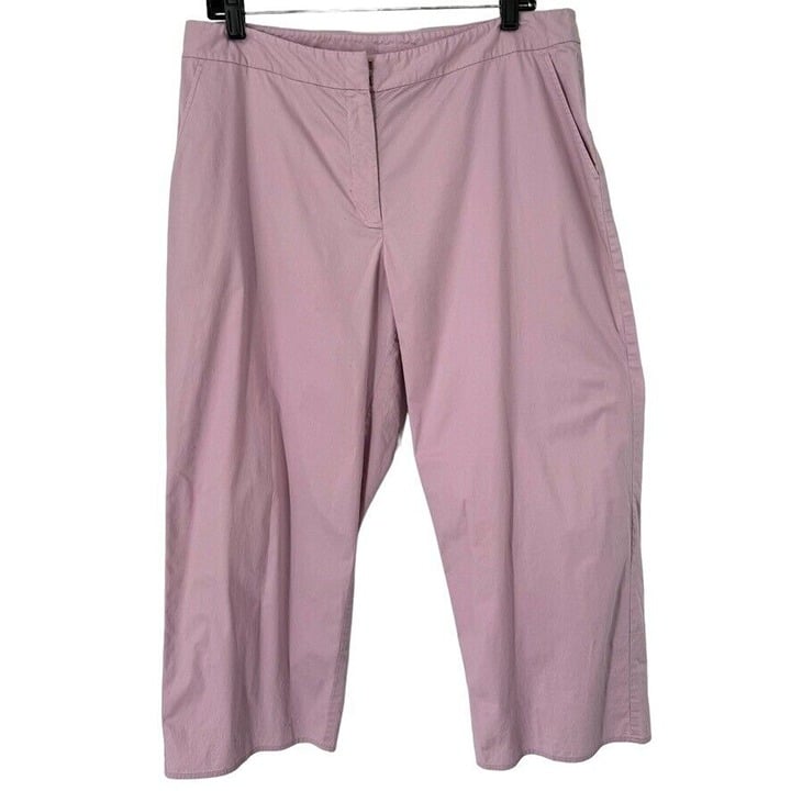 Latest  Eileen Fisher Crop Pants Womens cotton Stretch lavender size large pockets nylNxAsWN Zero Profit 