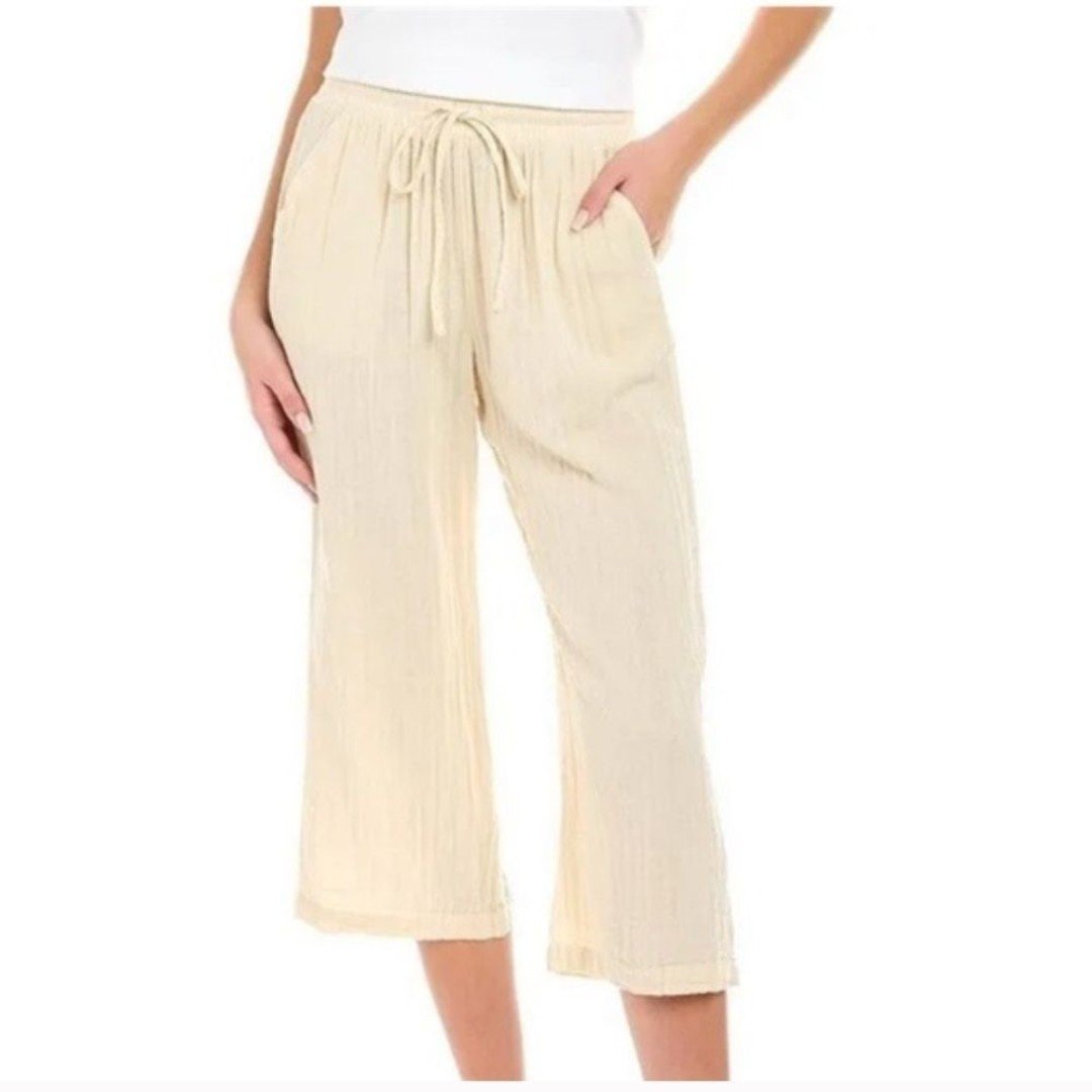 Cheap Johnny Was Calme Cropped Drawstring Pull-on Pants Cream X-Size Small NWT pH0cnPDhS well sale