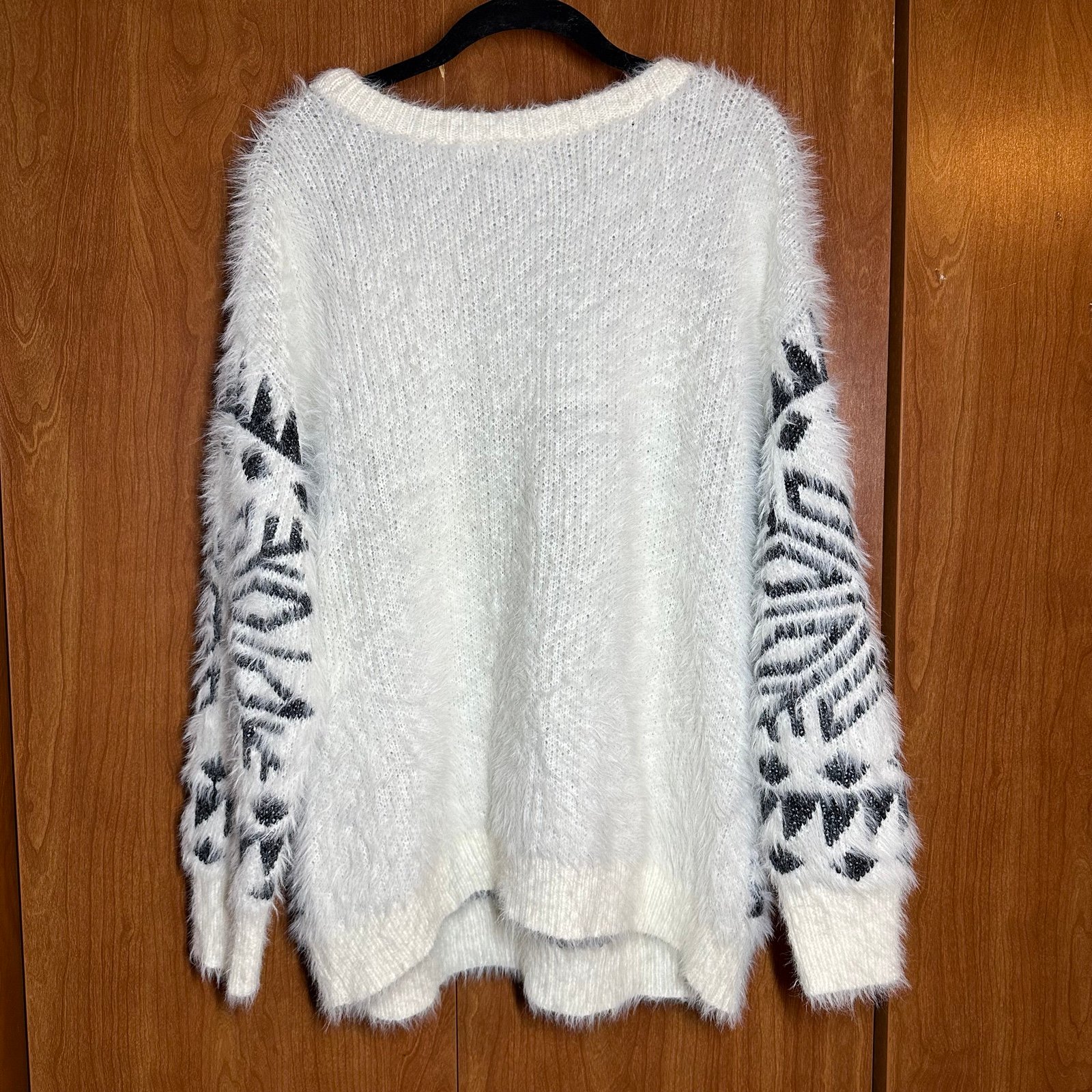 Great Maurices Patterned Fuzzy Sweater Knit Aztec Snowflake Print Pullover Size XL jNigoocY9 well sale