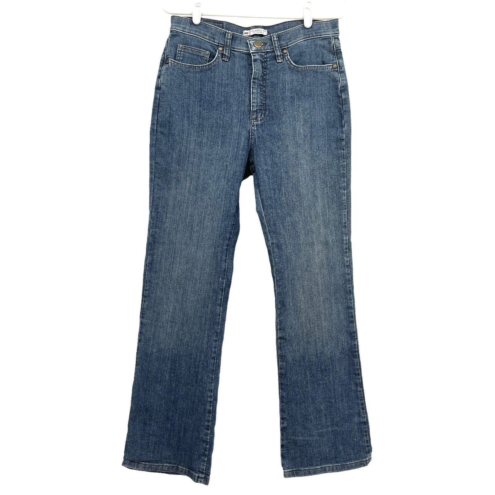 large discount Lee Classic Fit Women´s Boot Cut High Rise Blue Stretch Denim Jeans Size 8S JUJIzEV4V Cheap