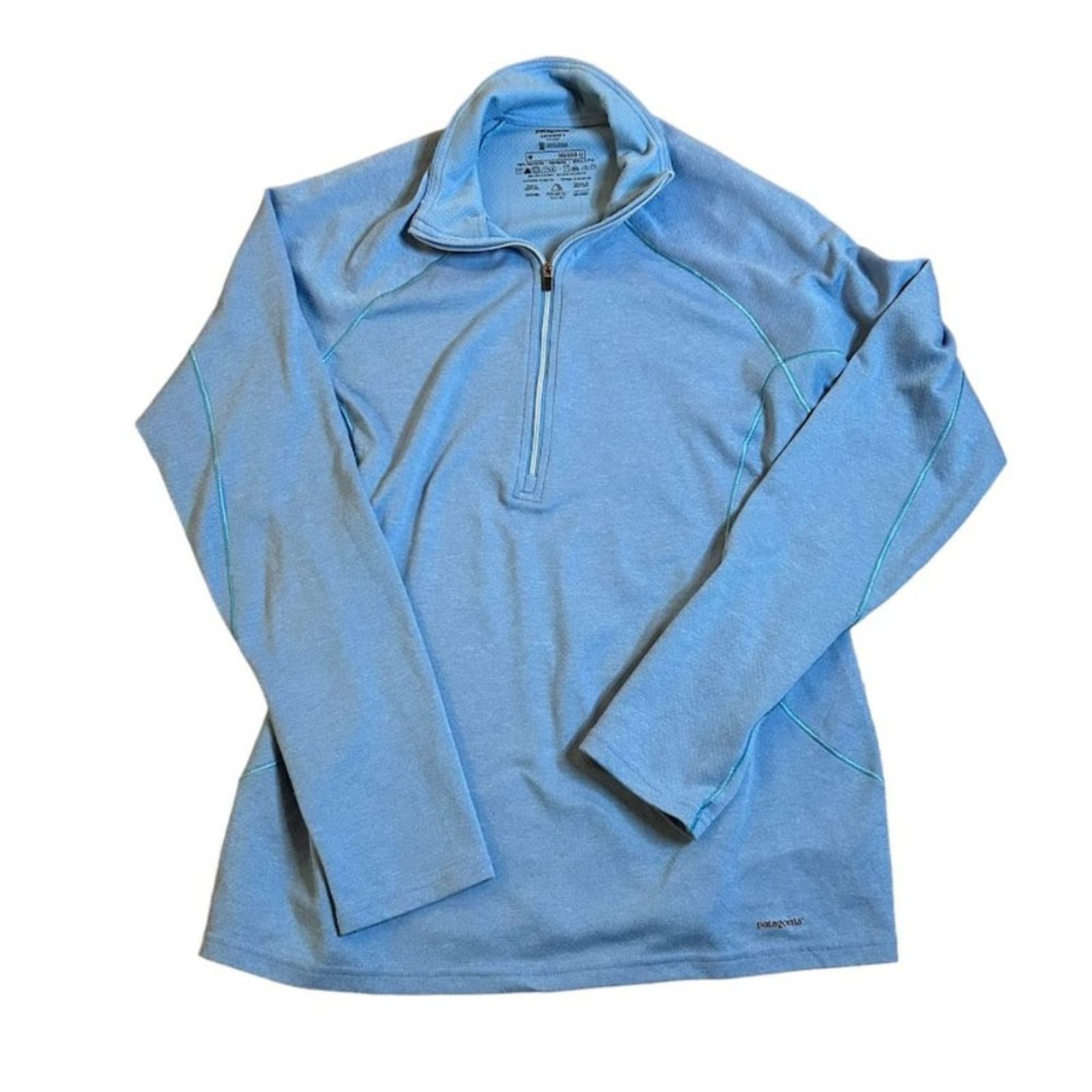 Gorgeous Patagonia Capilene 3 Midweight Zip Neck Base Layer Top Women´s Size Medium Blue MN6ZpMslY Discount