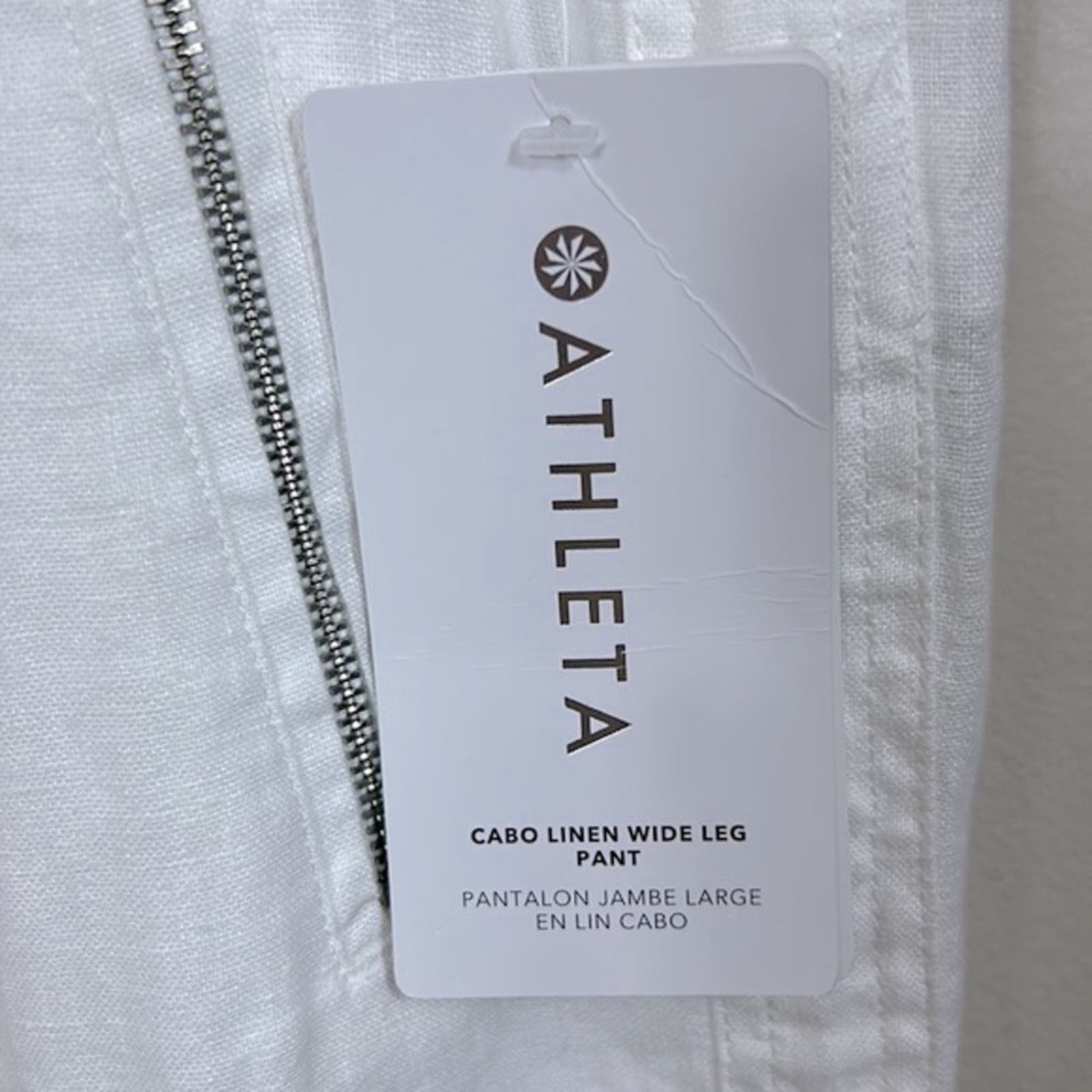 Promotions  NWT Athleta white Cabo Linen Wide Leg Pant, 24 GaobPenc2 Discount