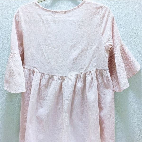 Stylish Nectar Clothing Bell Sleeves High Low Blush Pink Top Small LxFOwATXj Everyday Low Prices