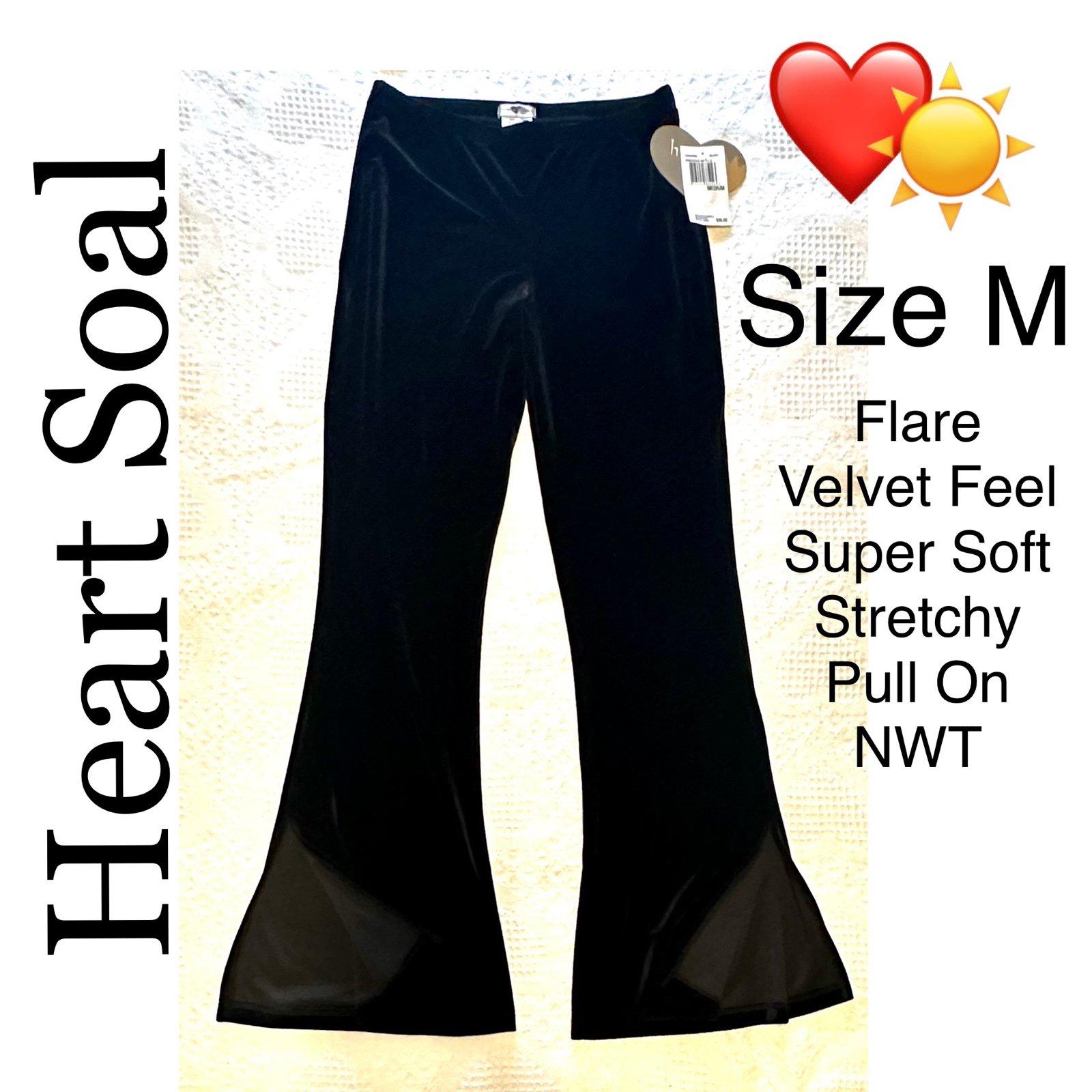 Beautiful NWT M Velvet Lightweight Stretchy Flare Pants