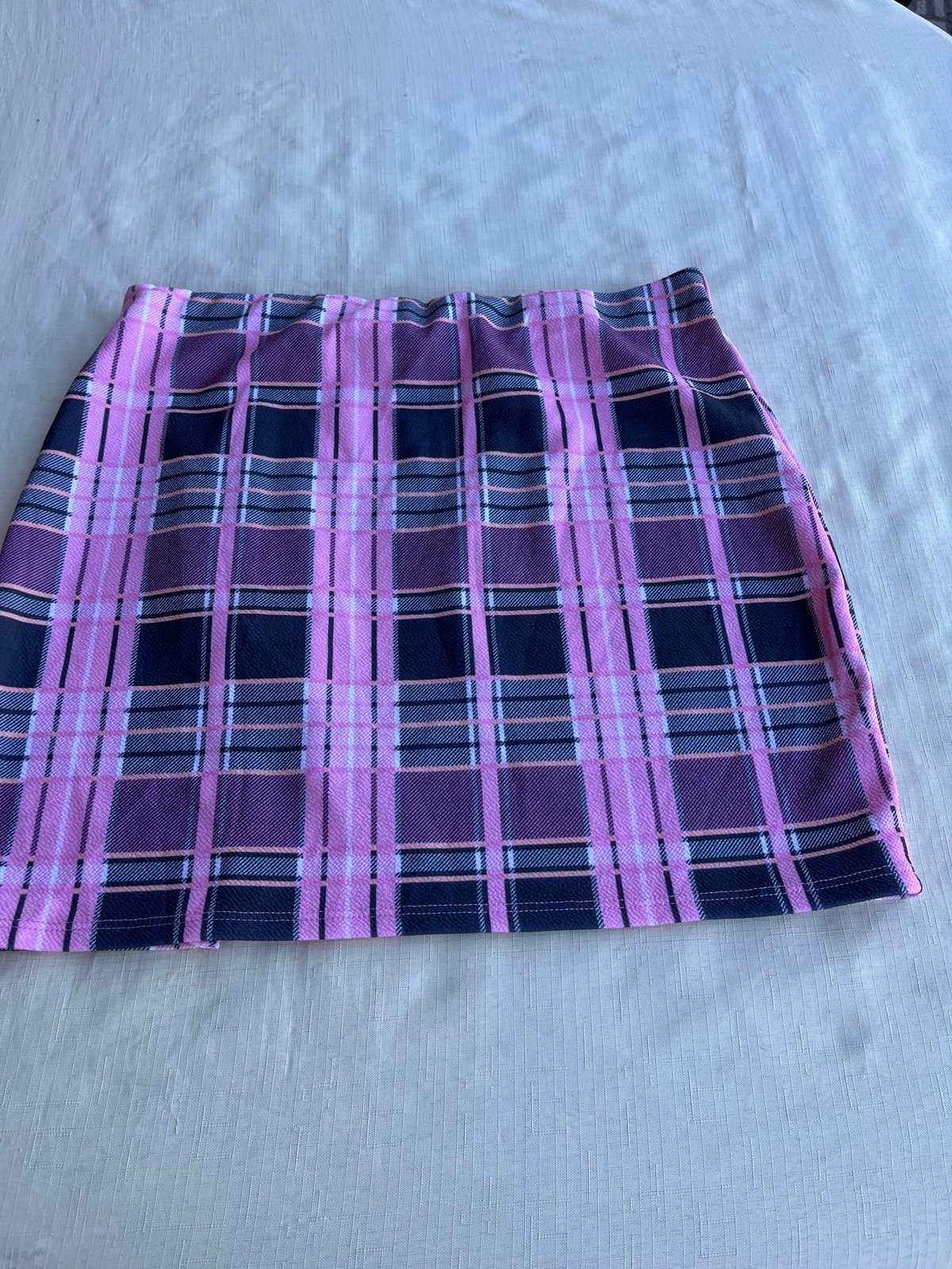 High quality Fashion Nova XL pink plaid mini skirt owCV6FzmO Counter Genuine 