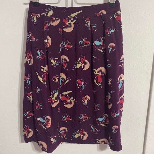 reasonable price ModCloth by Emily and Fin Rosanna Skirt in Ski Print XXL pDq74PDHd just buy it