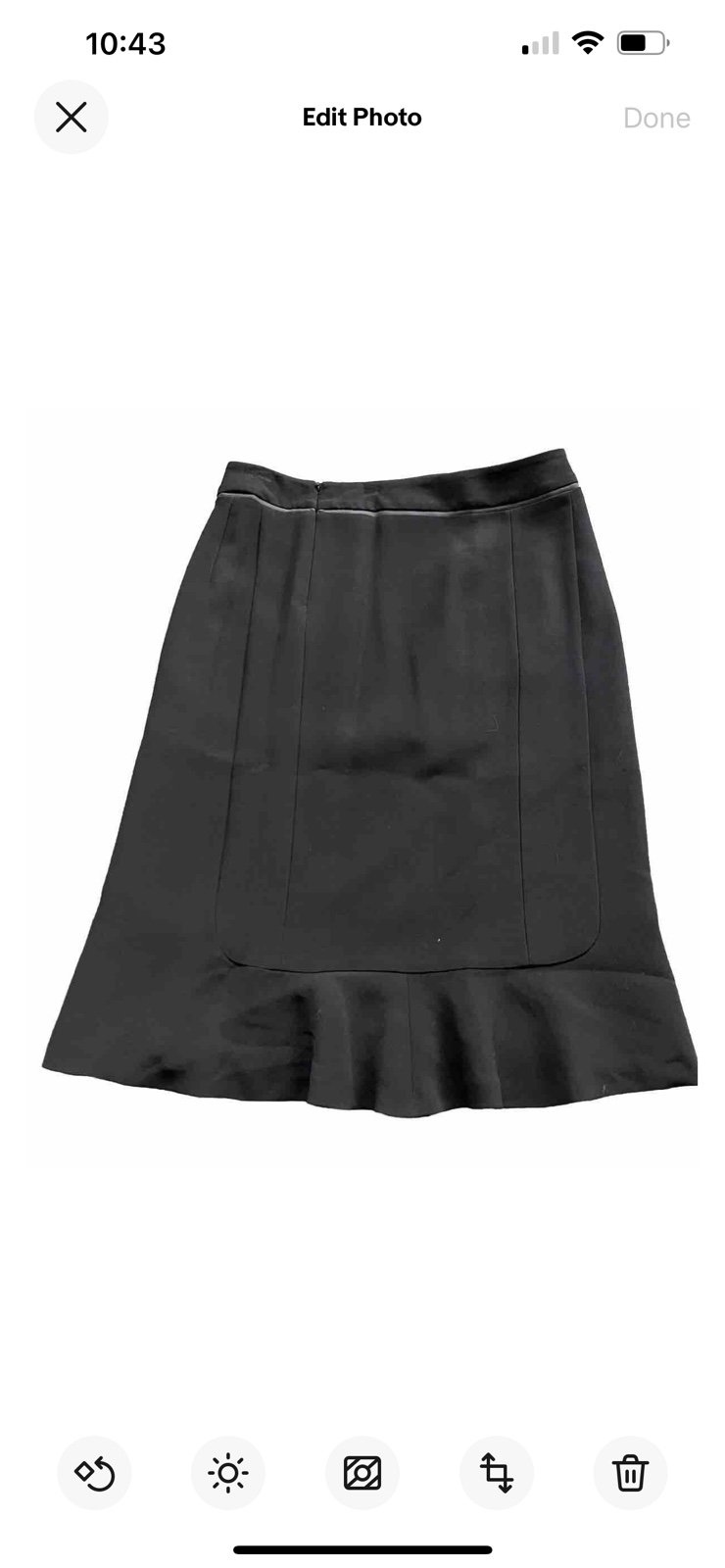 Great MAX MARA Italy Black Lined Wool Blend Pencil Skirt Back Ruffle Size US 6 hzWebGaW2 Discount