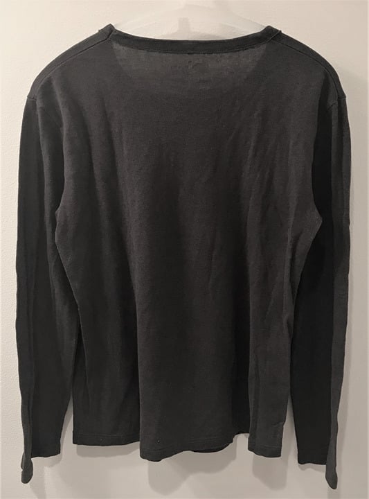 large selection MUJI Long Sleeve Cotton Blend Crew Neck T-Shirt Charcoal Gray M pidp902rZ well sale