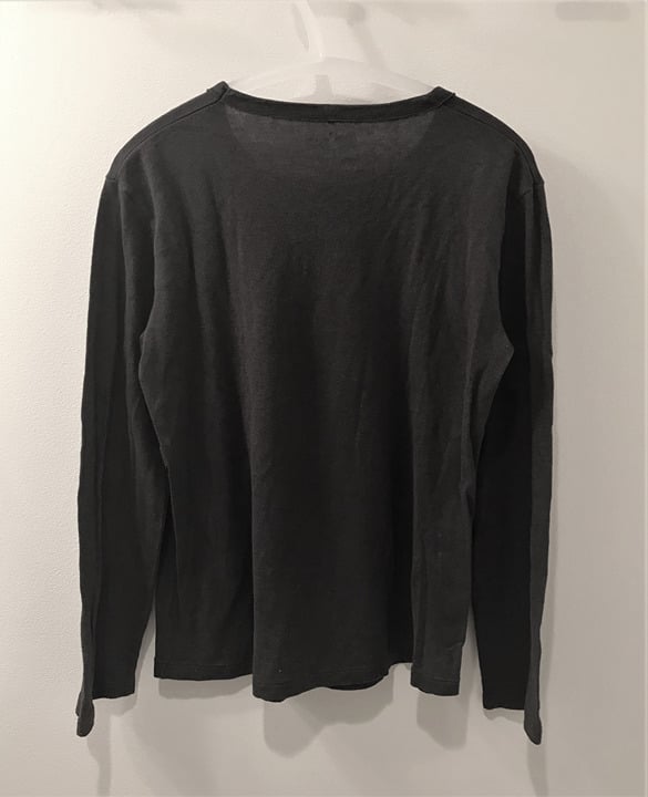 large selection MUJI Long Sleeve Cotton Blend Crew Neck T-Shirt Charcoal Gray M pidp902rZ well sale