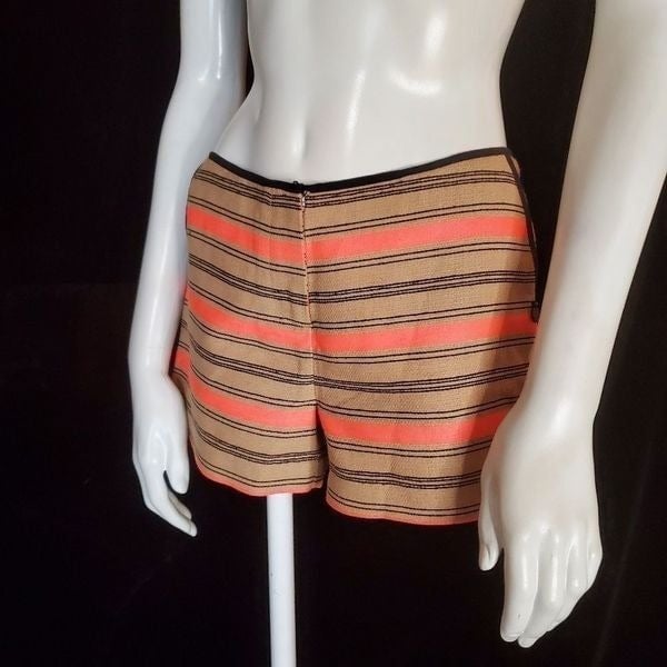 save up to 70% Maison Scotch Nomade Tan, Black, & Pink Striped Shorts (P) OgIGh1De3 Cool